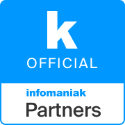 logo partenaire officiel Infomaniak et gestion des outils collaboratifs