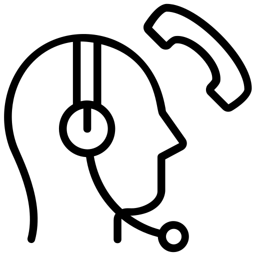 Icone support utilisateur noir